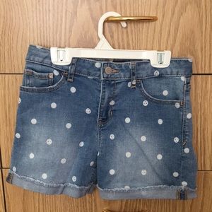 GAP Denim Shorts with White Dots/ Smiley Faces!